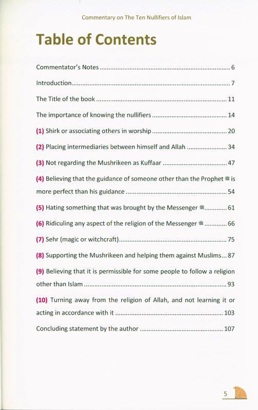 Nawaqid Al Islam : The Ten Nullifiers Of Islam, 9781916186248