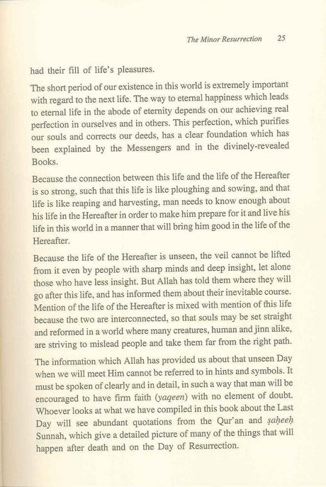 The Minor Resurrection : Islamic Creed Series 5 - NobleBookshop