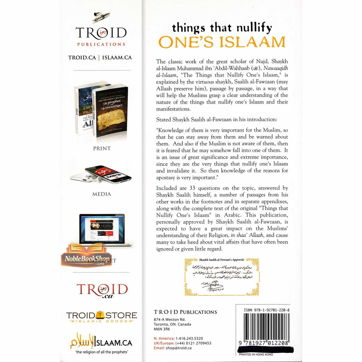 Things That Nullify One's Islam