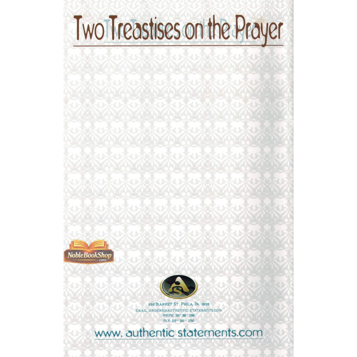 Two Treatises On The Prayer