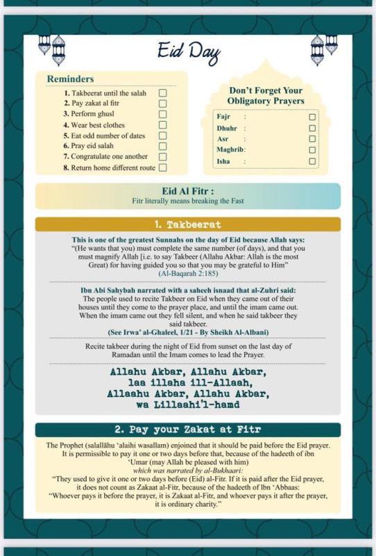 Ramadan Checklist Planner