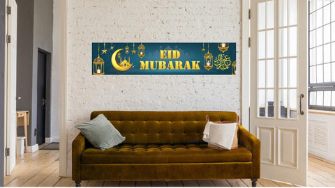 Eid Mubarak Banner– turquoise / Decoration / Ramadhan / Ramadan / Happy Eid / Flags / Bunting