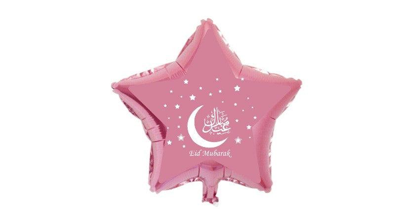 Pink Star Eid Mubarak Foil Balloons / Decorations / Accessories / Ramadhan
