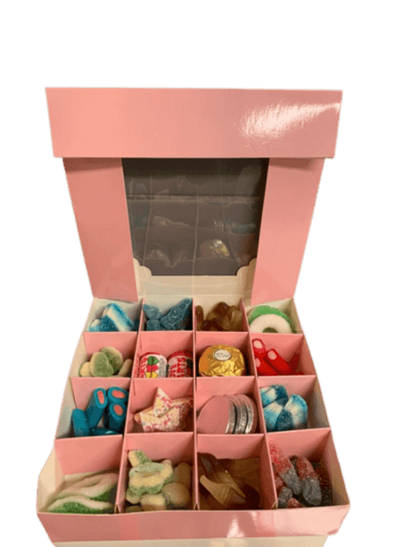 Pink Sweet Box Pick and Mix 16 Selection of Halal Sweet Zone Jelly (21796)