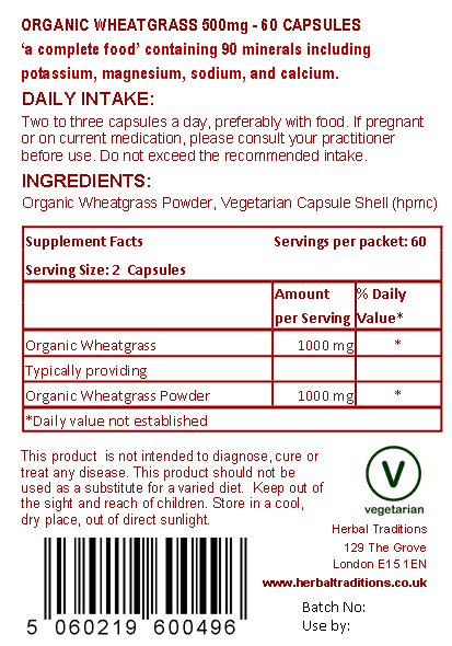 ORGANIC WHEATGRASS   SUPER FOOD