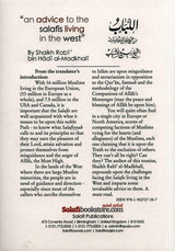 An Advice To The salafis Living In The West