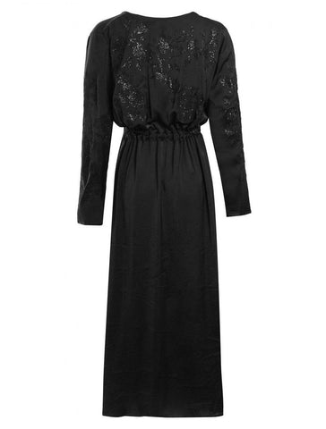 BLACK EMBOSSED KIMONO