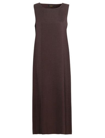 DARK CHOCOLATE SLIP DRESS  SLEEVELESS