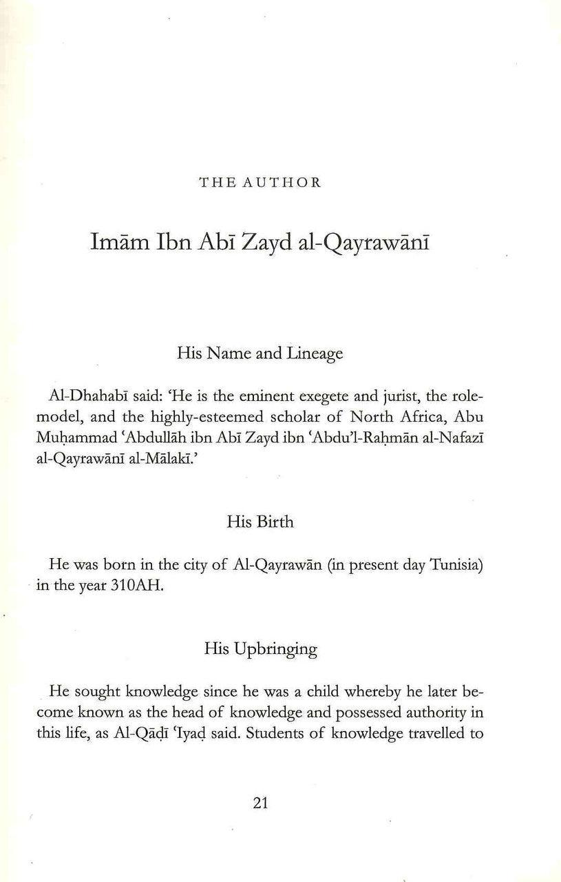 The Creed Of Ibn Abi Zayd Al-Qayrawani