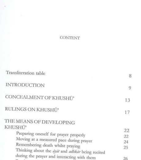 Developing Khushu In The Prayer - NobleBookshop