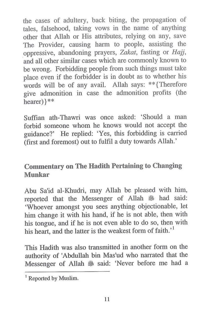 Enjoying Good Forbidding Evil