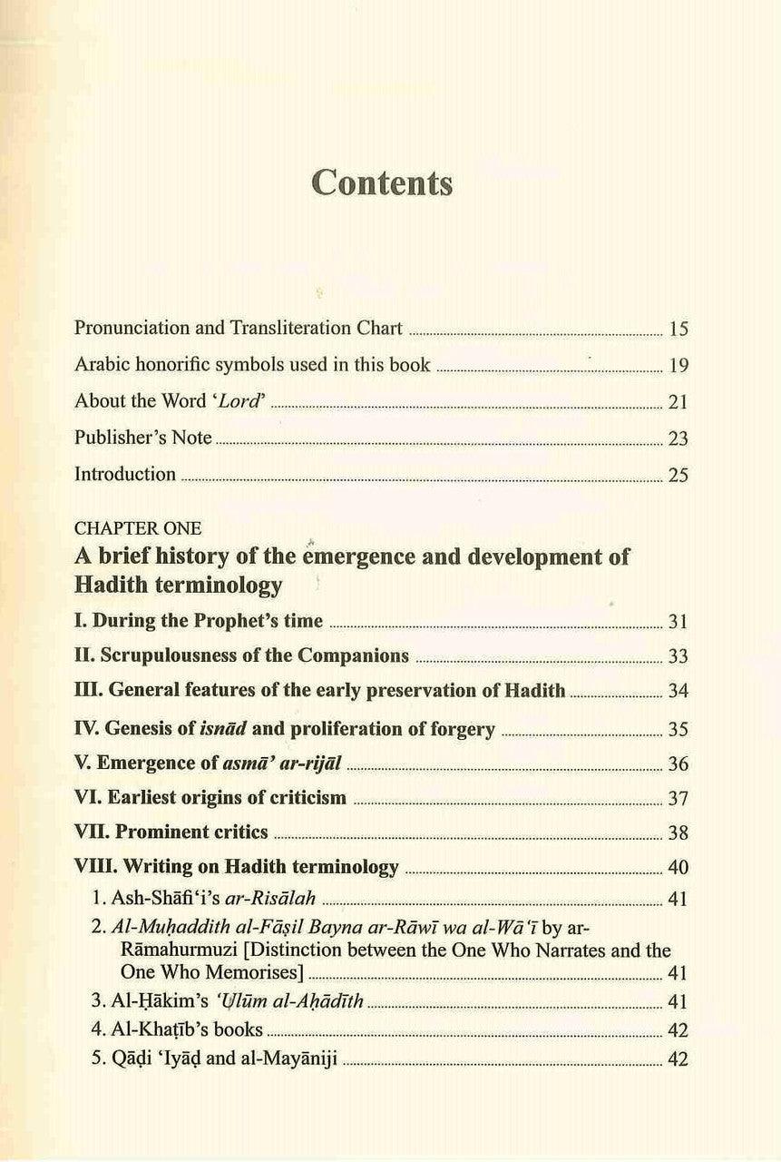 Hadith Terminology and Classification: A Handbook