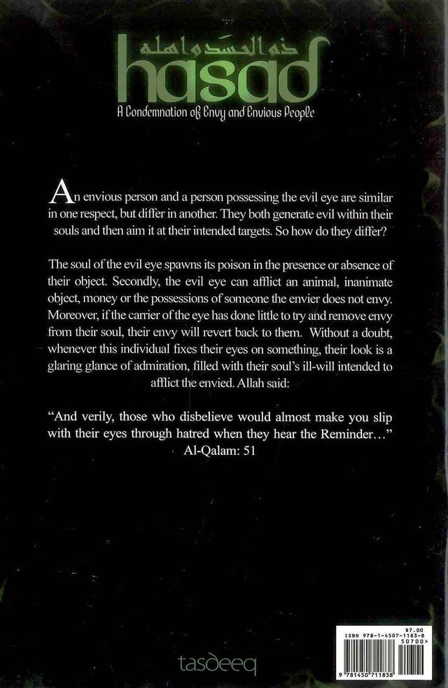 Hasad ( A Condemnation of Envy and Envious People ) - NobleBookshop