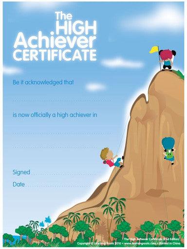 High Achievers Certificate (25 Pack - A4 Size)