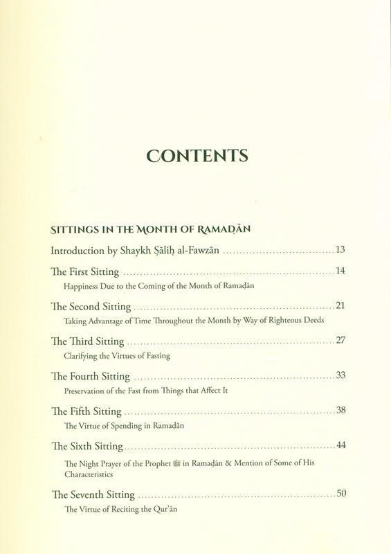 Sittings In The Month Of Ramadan & A Gift To The People Of Iman