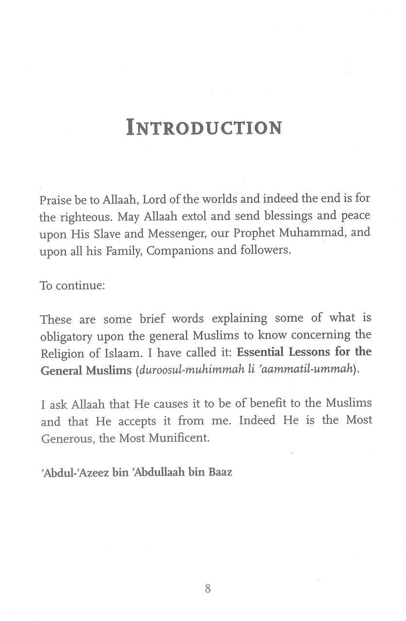 Important Lessons for the General Muslims
