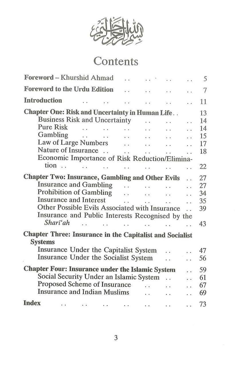 Insurance in an Islamic Economy