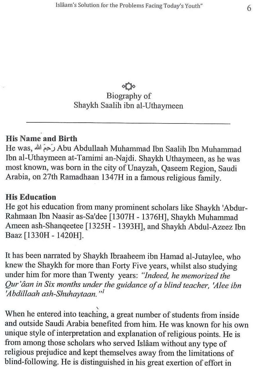 Islam Solution Problems Facing Today’s Youth