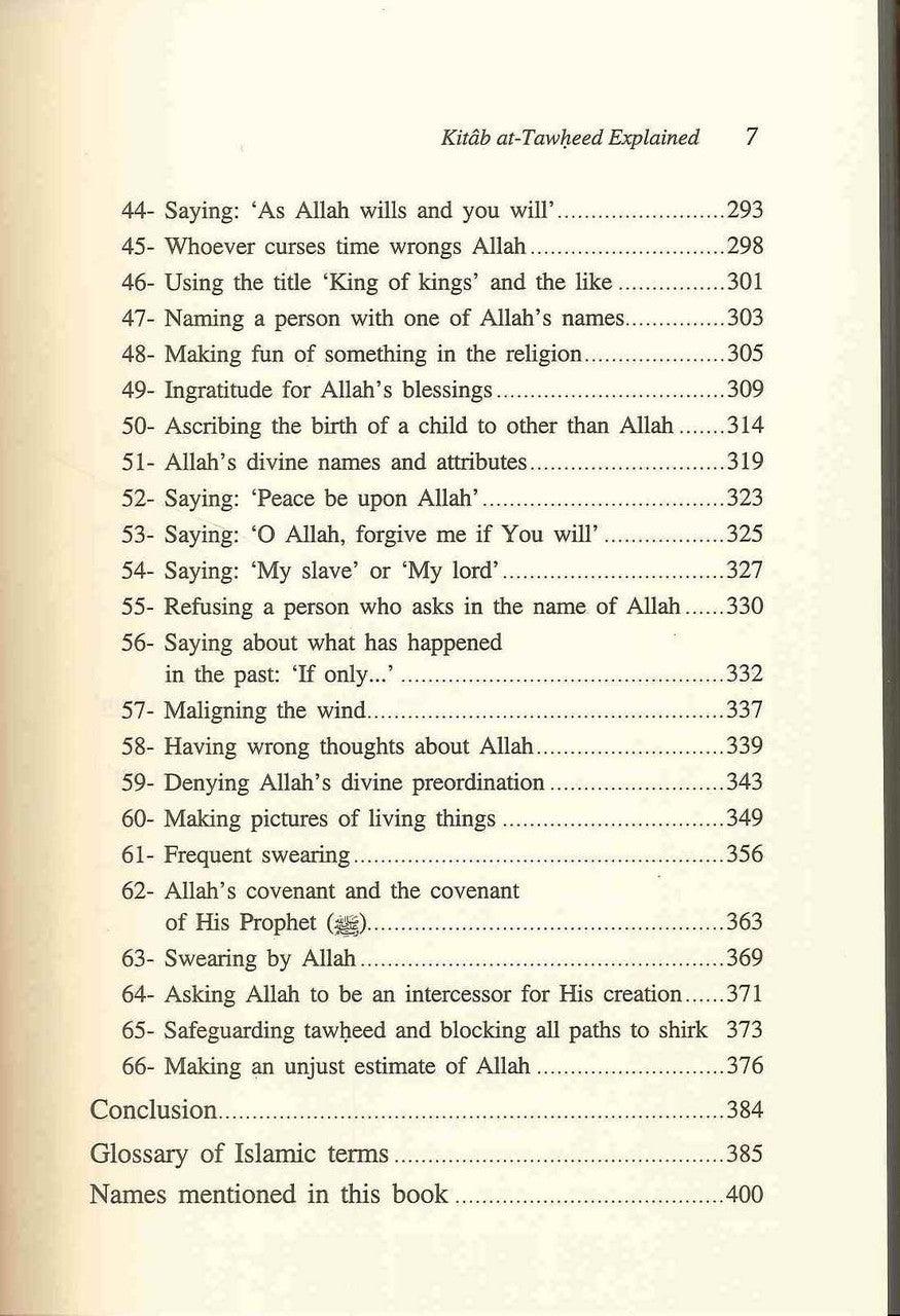 Kitab At Tawheed Explained - NobleBookshop