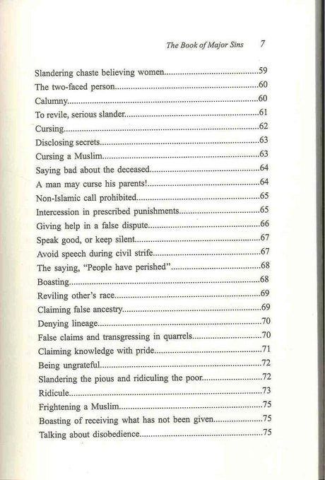 The Book of Major Sins by Imam at Tamimi | Repentance of sins | Islamic Books - NobleBookshop