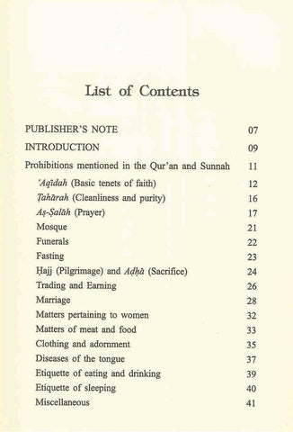 Manhiyyat: Prohibitions in Islam - NobleBookshop