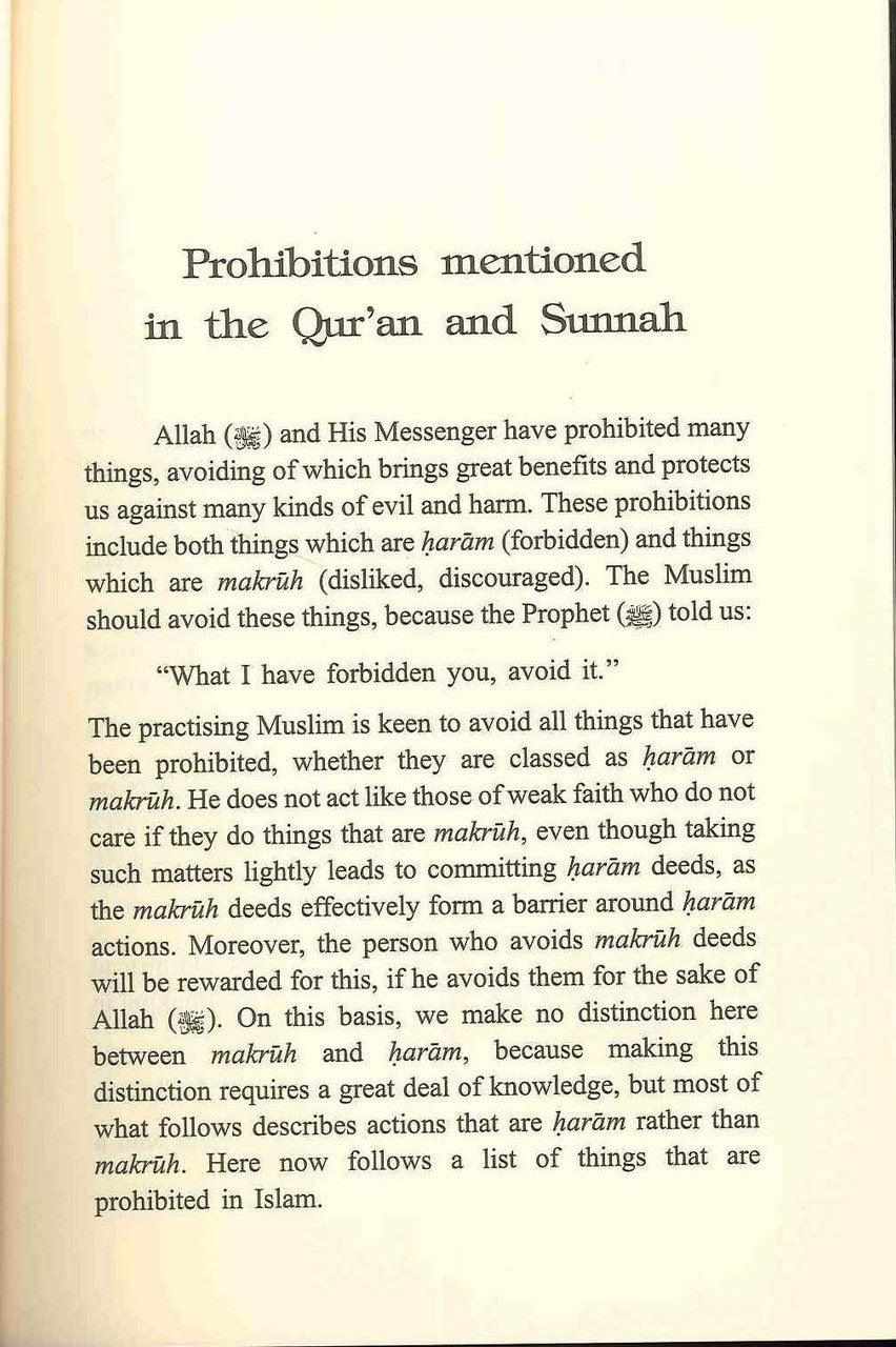 Manhiyyat: Prohibitions in Islam - NobleBookshop