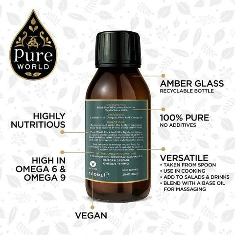 High Strength 100% Pure Virgin Cold Pressed Black Seed Oil (100ML) (24974)