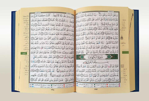 Tajweed Quran With Velvet Golden/Silver Panel (Medium)