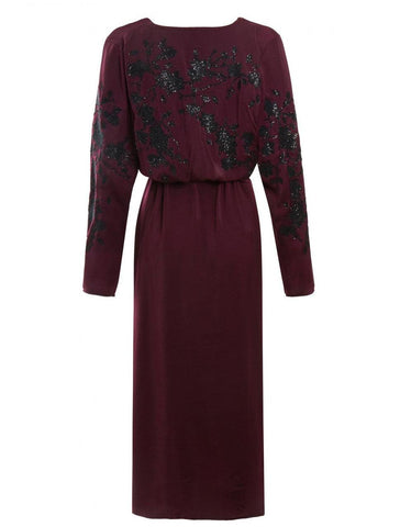 PLUM EMBOSSED KIMONO