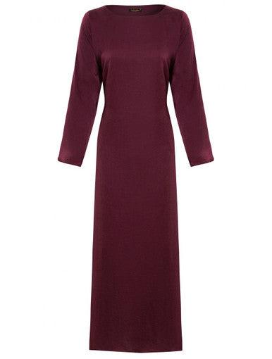 PLUM SLEEVED SLIP  ZADINA