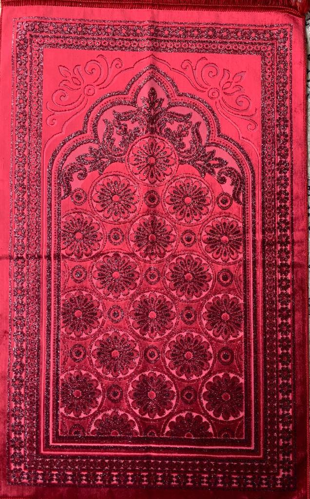 Prayer Rug Luxury with Turkish Cutwork Design (21716)