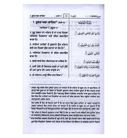 Noble Quran in Gurmukhi Language (23375)