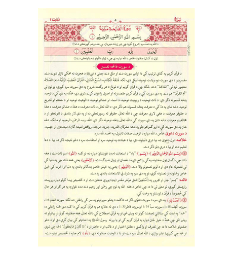 Noble Quran Tafseer Qur'an Kareem Pashto / Pushto (23285)