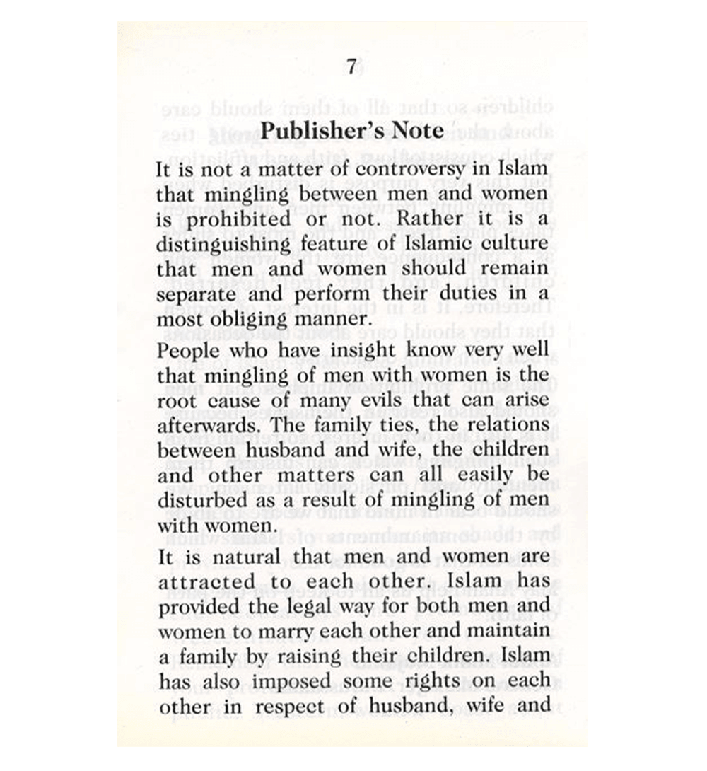 Mingling Between Men And Women Is Prohibited