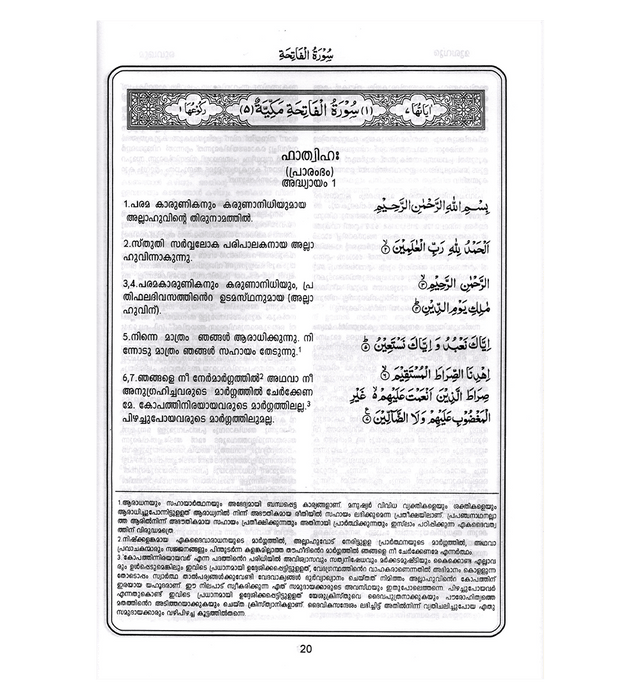 Noble Quran in Malayam Language (22356)