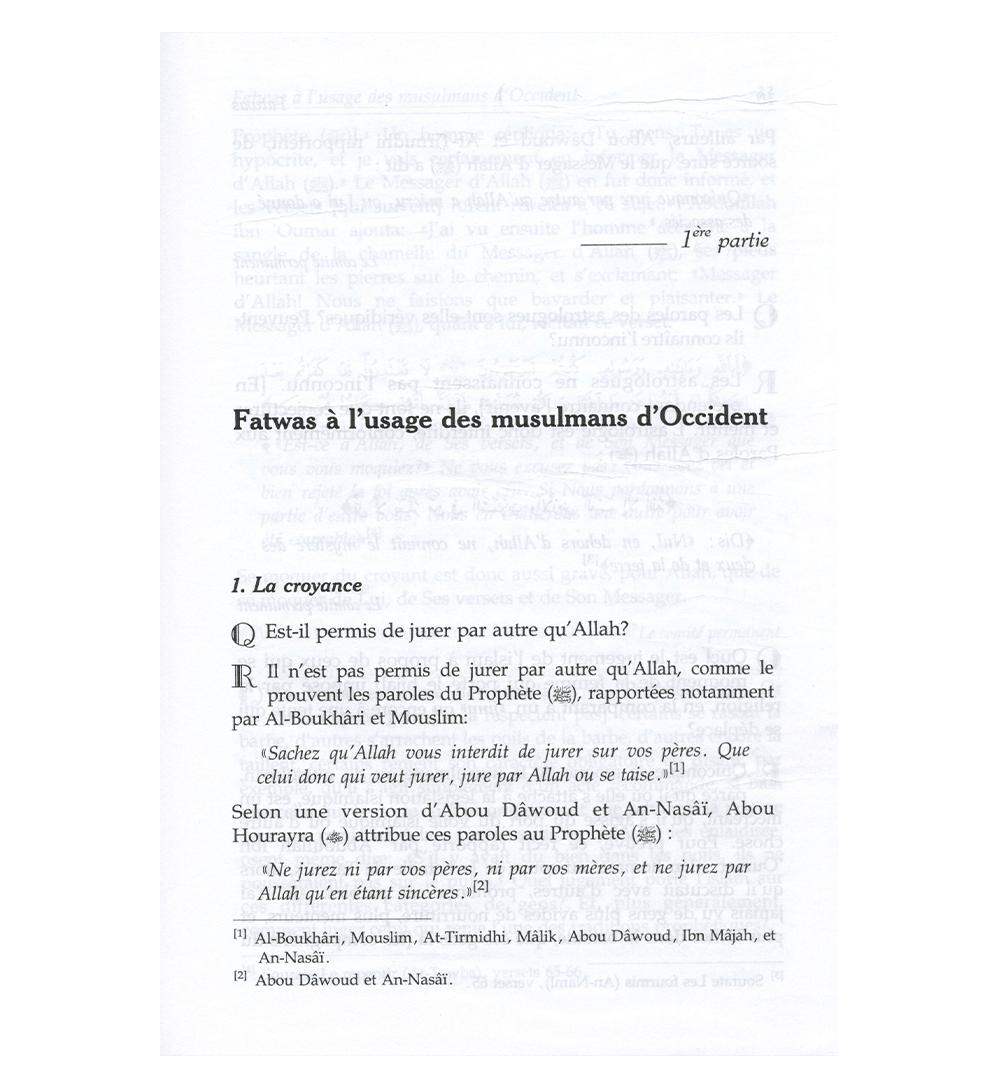 Fatwas of the great scholars. Fatwas Des Grands Savants a l'usage Des Musulmans d'Occident (French)