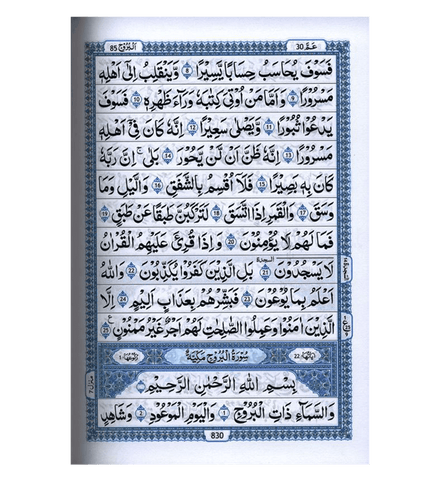 Al Quran Al Hakeem (108)-Arabic Only (13 lines with Urdu-Persian-Hindi Script)