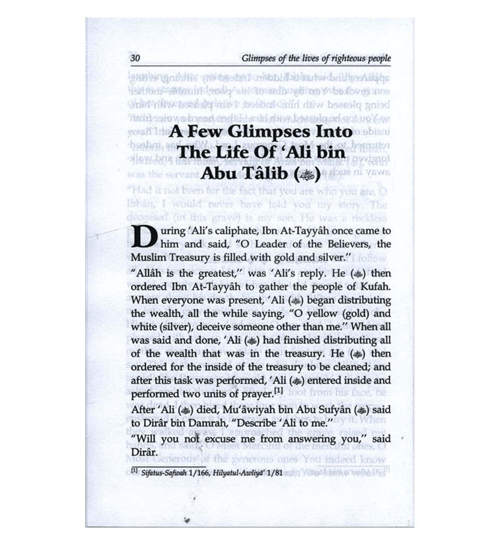 Glimpses of the Lives of Righteous People