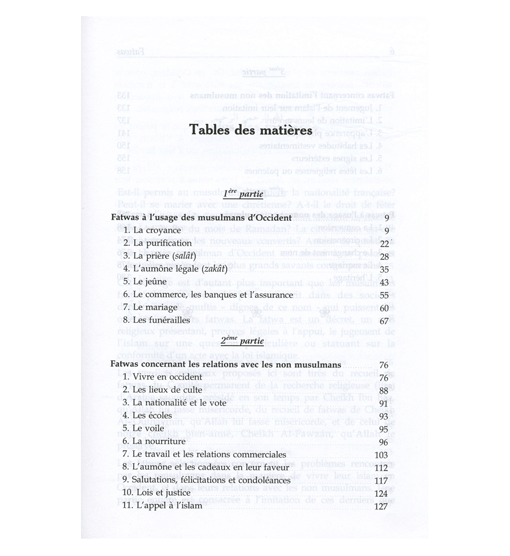 Fatwas of the great scholars. Fatwas Des Grands Savants a l'usage Des Musulmans d'Occident (French)