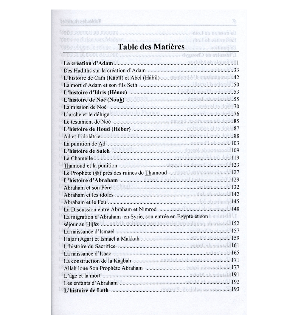 Stories Of The Prophets.Histories Des Prophets (Que la paix soit sur eux)(French)