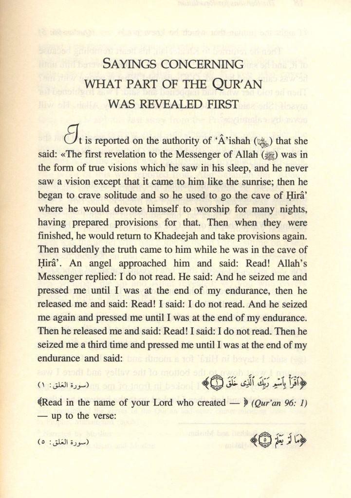 The Reasons for Revelation of the QURAN