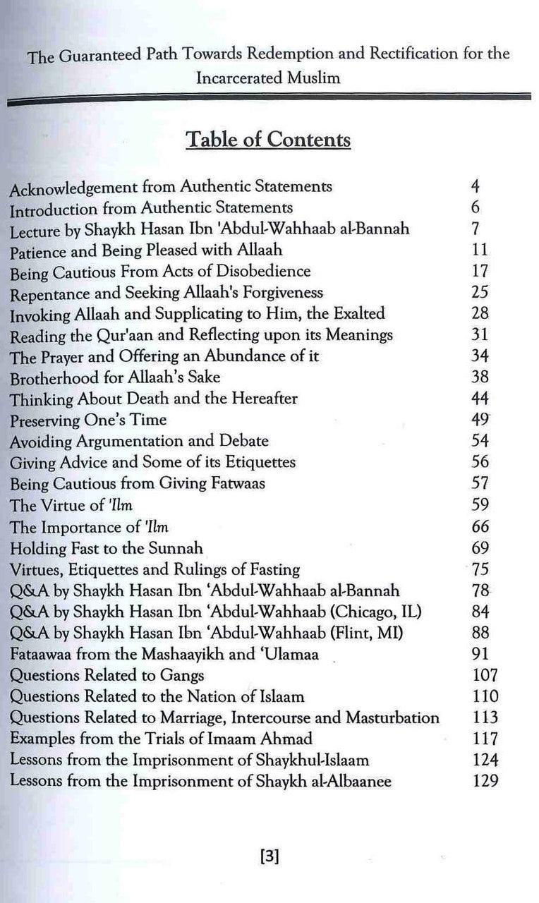 The Guaranteed Path Towards Redemption & Rectification For Incarcerated Muslim