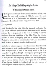 Rulings of the Sick Muslim Regarding Purification, Prayer & Fast