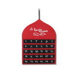 Eid Ramadan Mubarak Felt Hanging Countdown Muslim 2022 Kids Gift-Red Dome with Arabic Counting