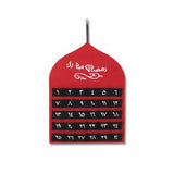 Eid Ramadan Mubarak Felt Hanging Countdown Muslim 2022 Kids Gift-Red Dome with Arabic Counting