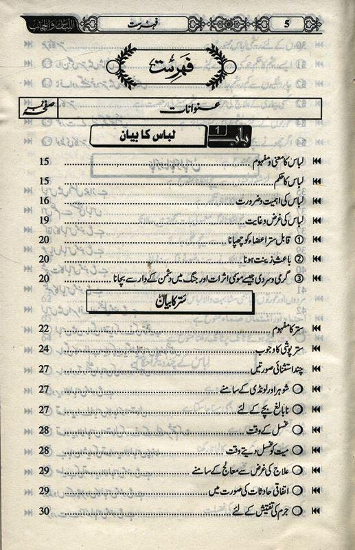 Libas-o-Hijab ki kitab لباس اور حجاب کی کتاب