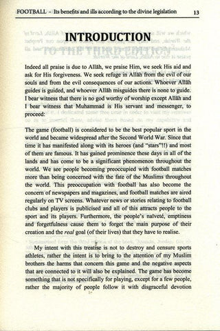 Football (Its Benefits And Ills According to The Divine Legislation)