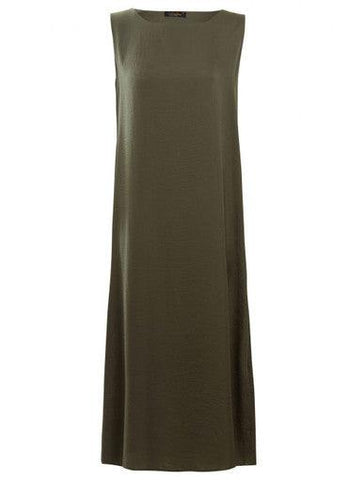 KHAKI SLIP DRESS SLEEVELESS