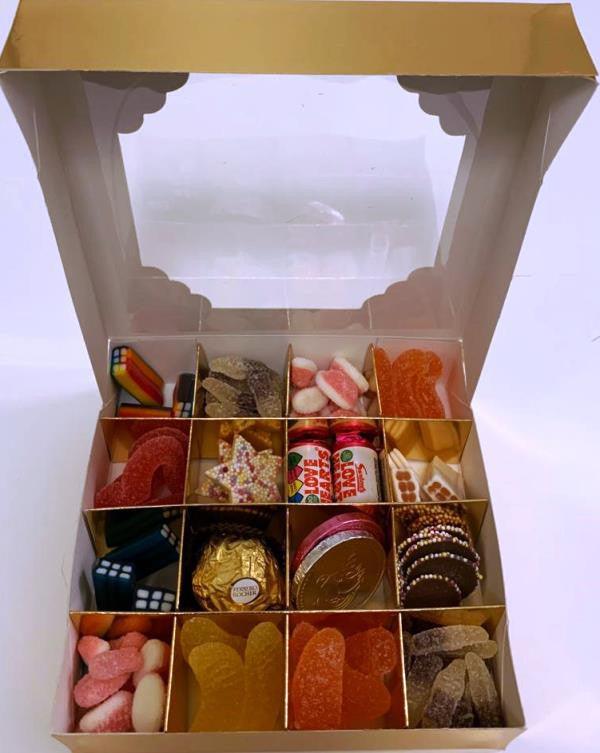 Gold Sweets Box Pick and Mix 16 Selection of Halal Sweet Zone Jelly (21400)