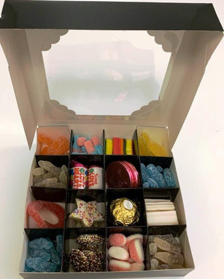 Black Sweets Box Pick and Mix 16 Selection of Halal Sweet Zone Jelly (22714)